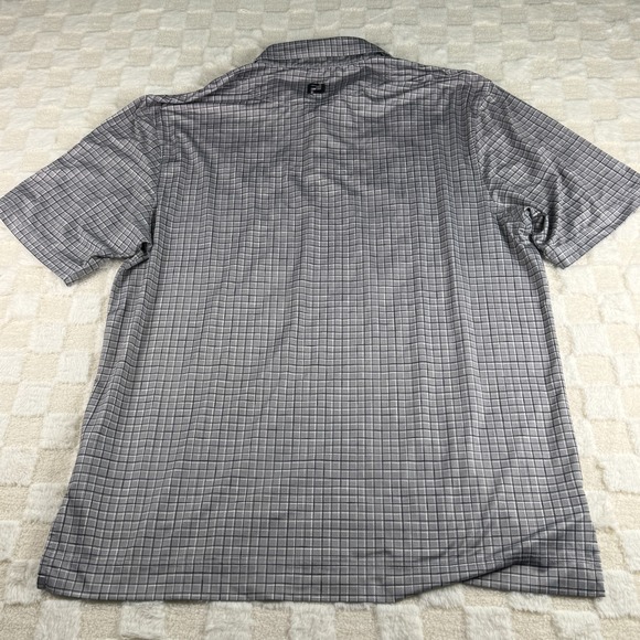 FootJoy Men's Large Gray Plaid Polo Shirt Sunnyside Country Club Sleeve Logo - Picture 13 of 13